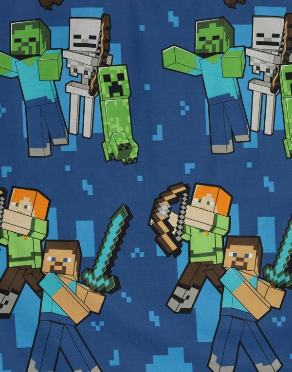 Vanilla Underground Minecraft Boys Multicoloured Steve & Alex Single Duvet Set (One Size)