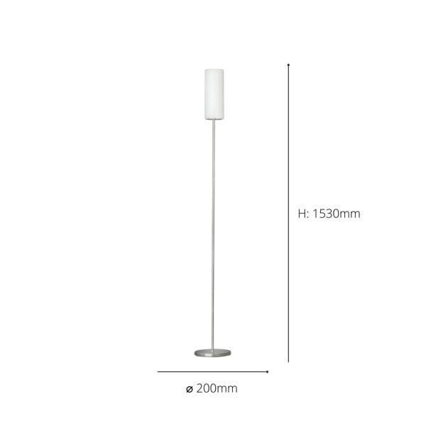 EGLO Troy 3 White / Nickel-Matt Floor Lamp