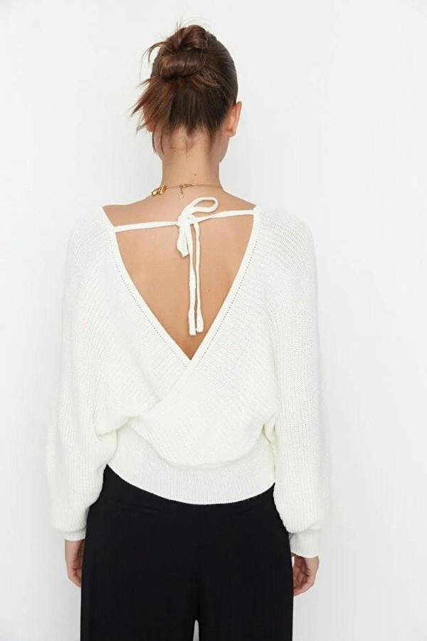 WOVCOR Wrap Front Knitted Jumper