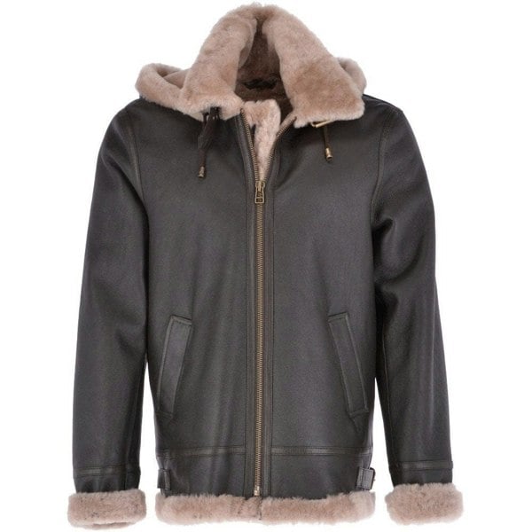 Hooded Sheepskin Flying Jacket: FEN B3 HOODY