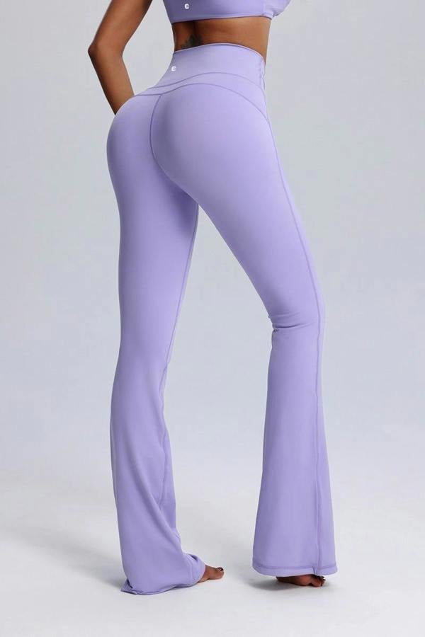 Anniou Crossover Flared Yoga Leggings
