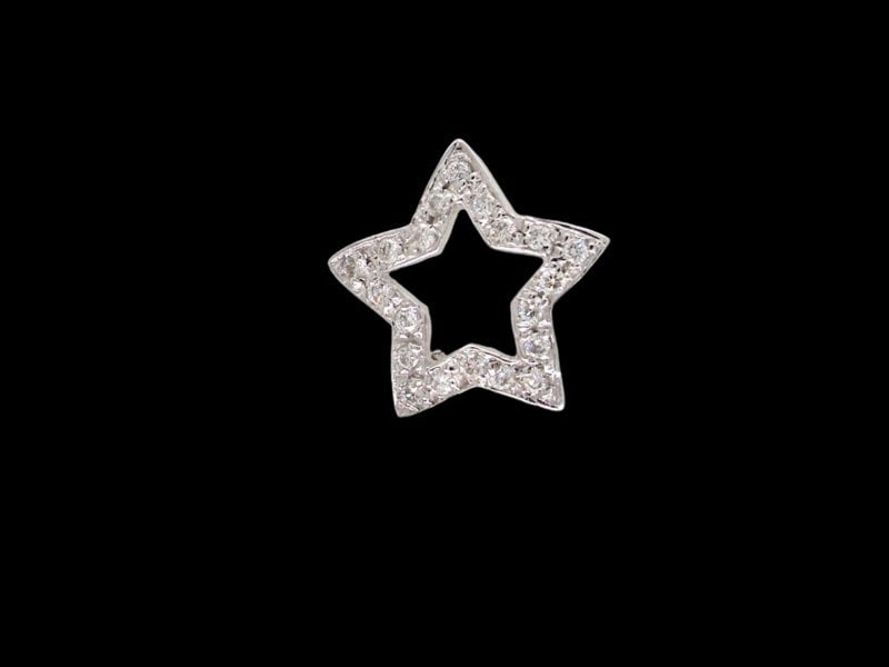 Vintage Tom A pair of diamond Star shaped earrings