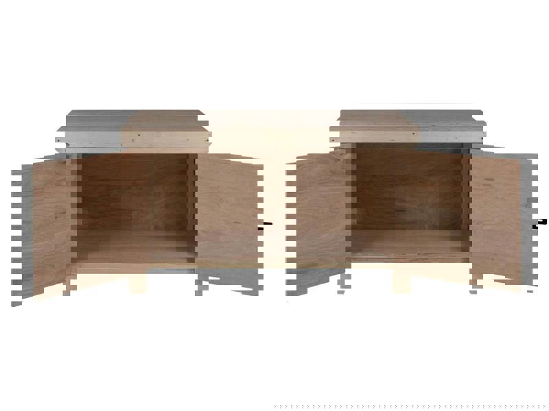 Arbor Garden Solutions Wooden Eucalyptus hardwood top workbench with lockable cupboard (V.9)