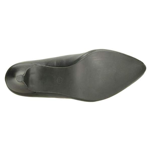 Spot On Ladies Spot On Mid Heel Pointed Toe Court Shoes