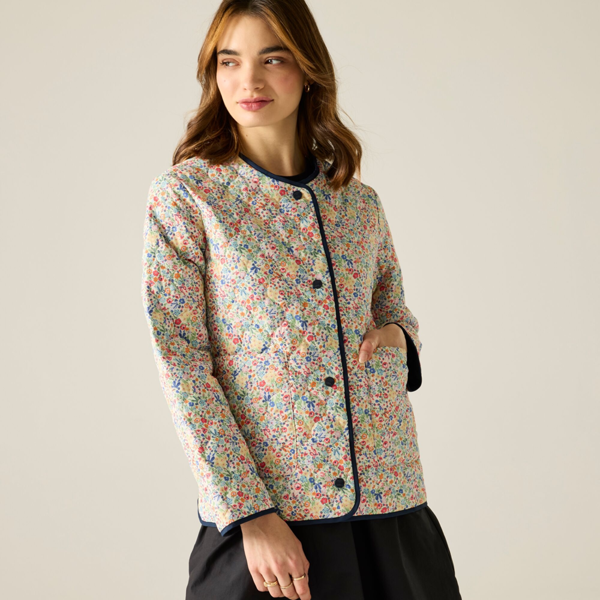Regatta Womens/Ladies Cath Kidston Ditsy Floral Padded Jacket - Cream Harmony