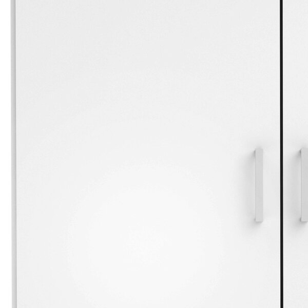 Wyld Haus Munich White Wooden Wardrobe 2 Doors and 3 Shelves