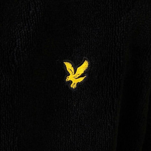 Lyle & Scott Lucas Towelling Bathrobe, Black