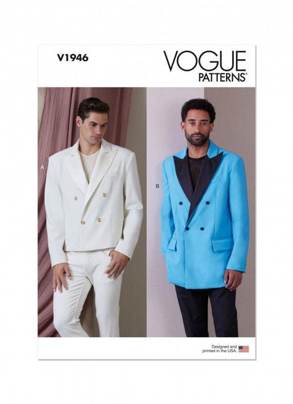 Vogue Sewing Pattern 1946, Jackets for Men, MUU (34-36-38-40) - Advanced