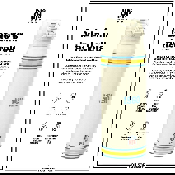 ION8 NFL x ION8 Insulated Steel Water Bottle, NFL Chargers, 750ml (24oz)