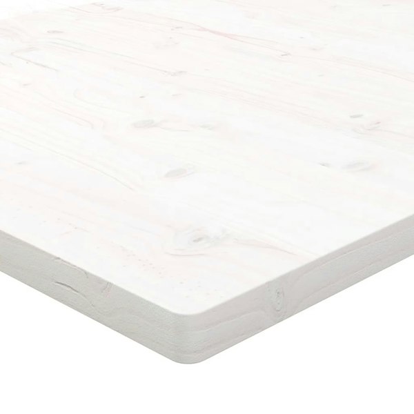Berkfield Table Top White 70x70x2.5 cm Solid Wood Pine Square