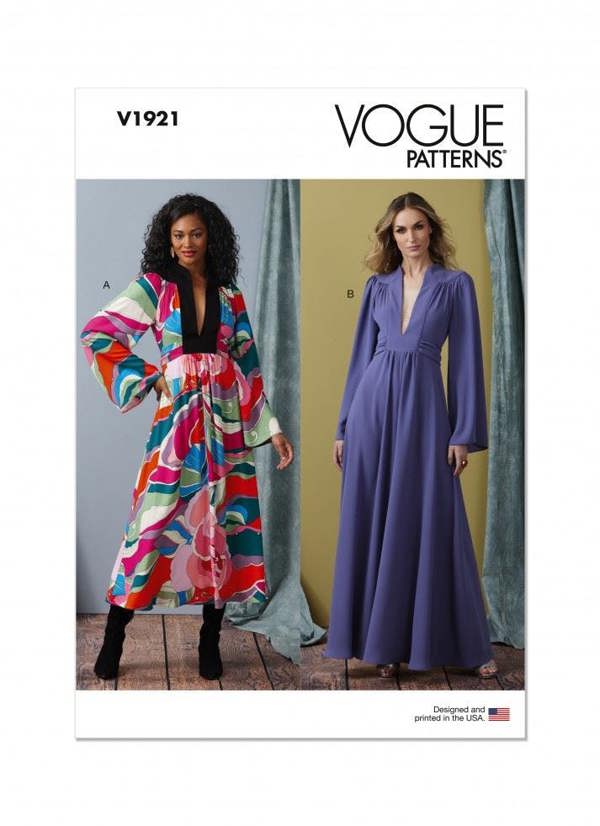 Vogue Sewing Pattern 1921, Dresses for Women, A5 (6-8-10-12-14) - Easy
