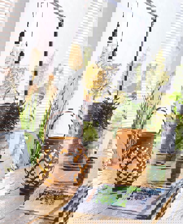 Luxform Solar Mtl Rattan Table Lantern