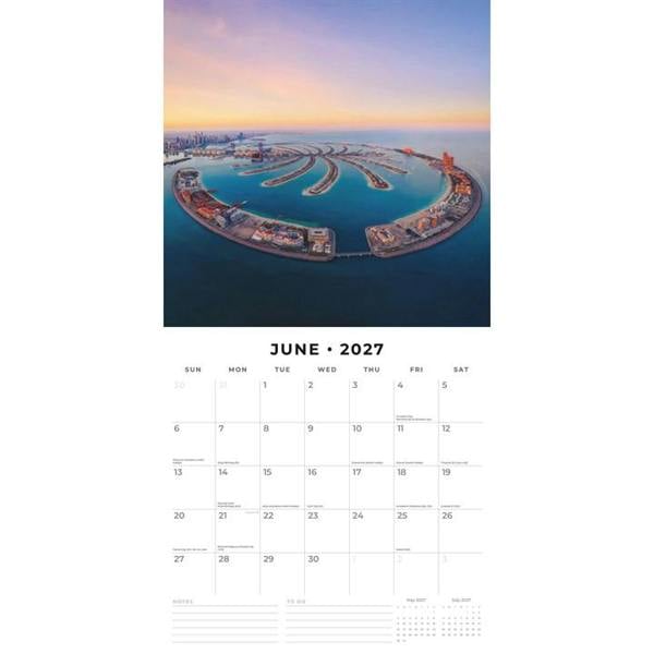 Asia United Arab Emirates Calendar 2027, Wall Calendars, Month To View, Travel, Gift