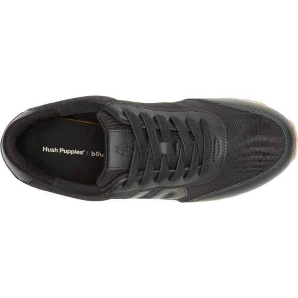 Hush Puppies Seventy8 Leather Men's Black Trainers