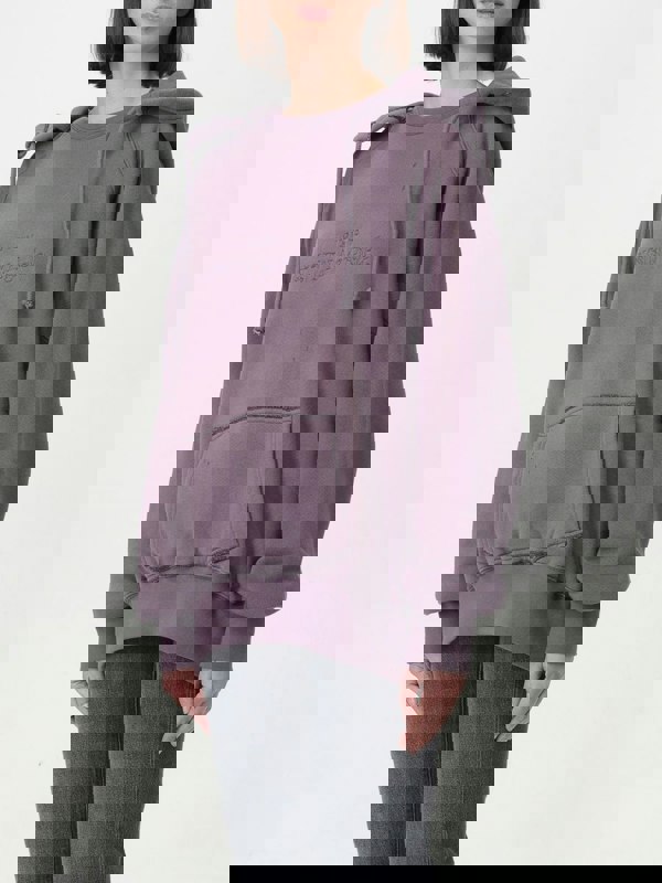 Oversized Hoodie Distressed Detail