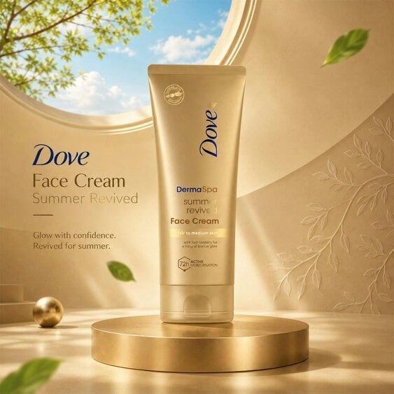 Dove Summer Revived Tanning Lotion 75ml 2 Pack, Light to Medium Sunkissed Glow