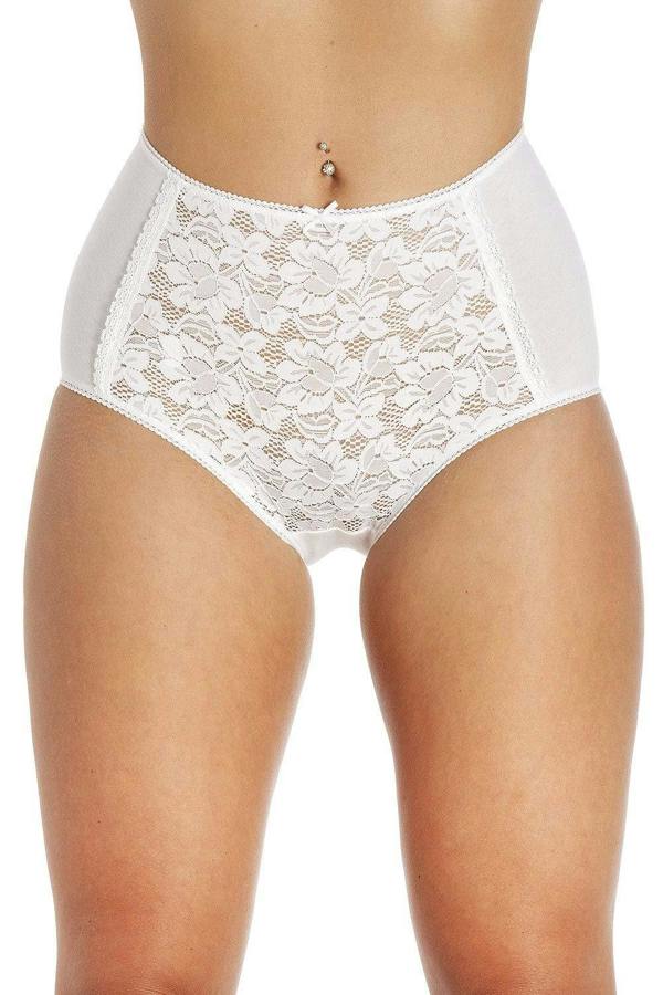 Womens 3 Pack Lace Front Full Briefs
