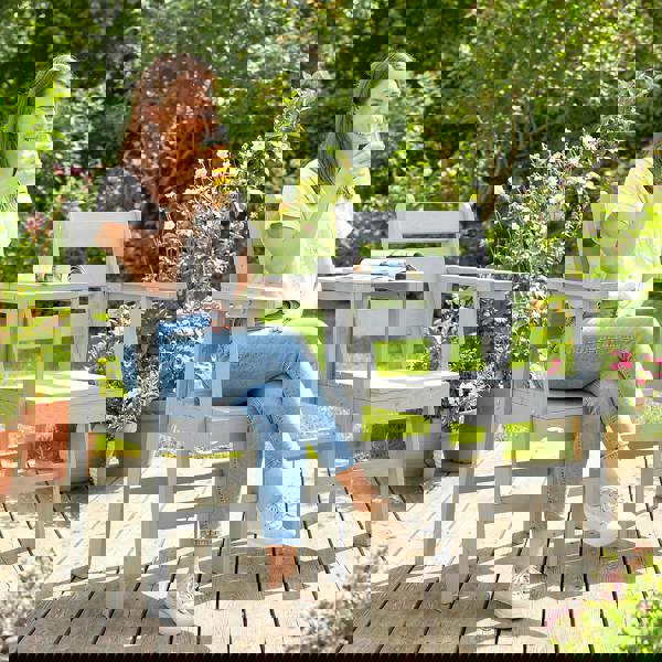 Garden Loveseat with Built-in Coffee Table