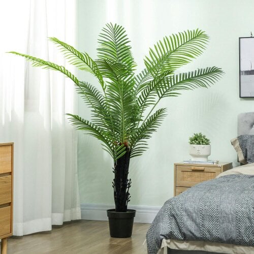 Wyld Haus Seta Tall Artificial Areca Palm With Layered Leaf Detail In Pot 175cm Green