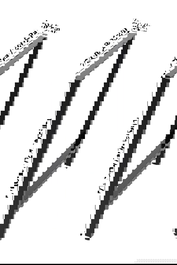 Living and Home 2Pcs Black H-shaped Anti-Slip Metal Table Legs Furniture Replacement Legs for DiningTable, Desks and Workbenches,  75cm(W) x 71cm(H)