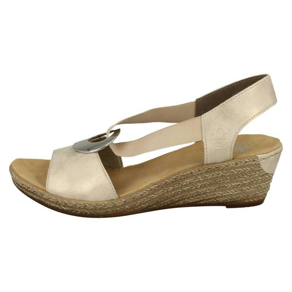 Rieker Ladies Rieker Wedge Heeled Sandals 624H6