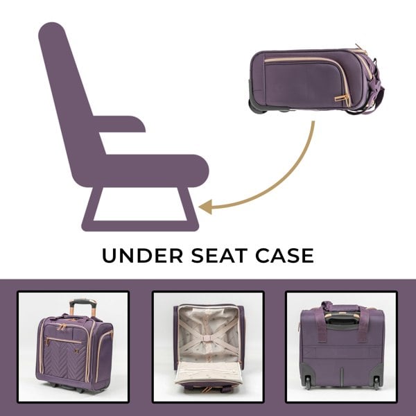 Gino Ferrari Biella 14" Soft Shell Cabin Case Under Seat Flight Bag Wheeled Luggage