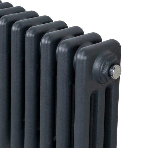 Monstershop Traditional 3 Column Radiator - 600 x 1462mm - Anthracite Grey