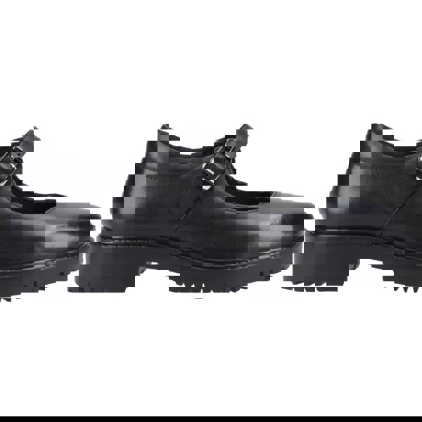 Hush Puppies Aurora Senior Leather Girls's Black Shoes