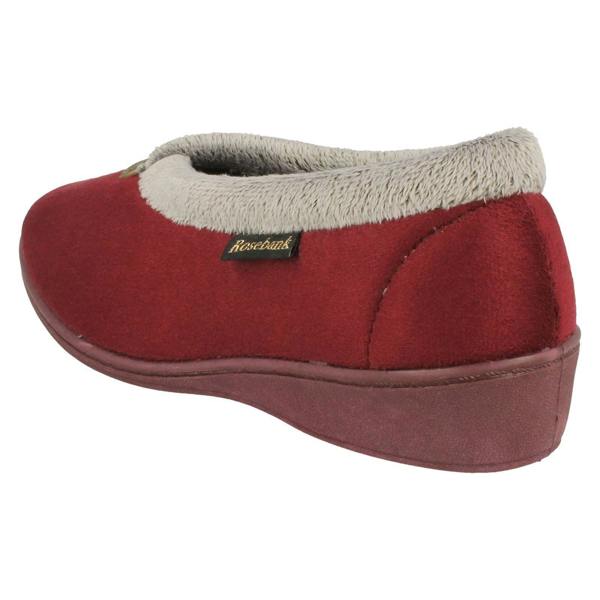 Rosebank Ladies Rosebank Memory Foam Wedge Heeled Slippers Sandra
