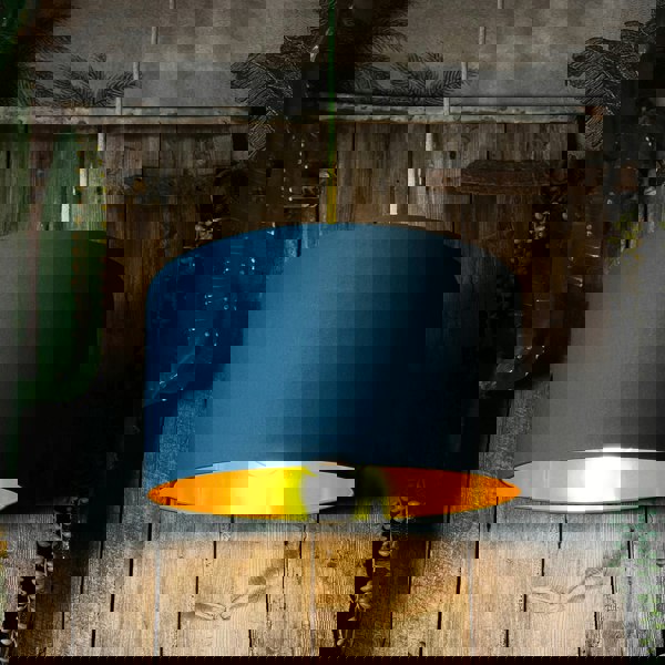 Love Frankie petrol cotton gold lining light on