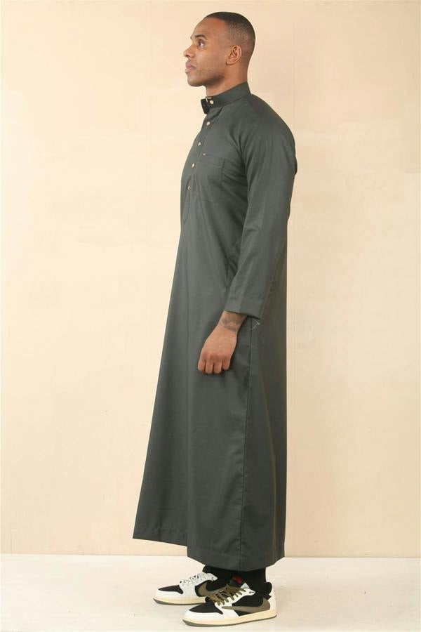 Infinity Leather Men's Thobe Arab Saudi Emirati Islamic Clothing Jubba Robe