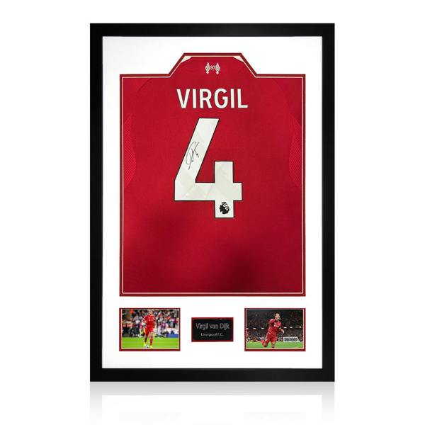 Virgil van Dijk Signed Liverpool Shirt Premium Frame (ACG Cert)