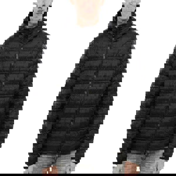 Diesel Mens Plain Hooded Jacket - Black - 