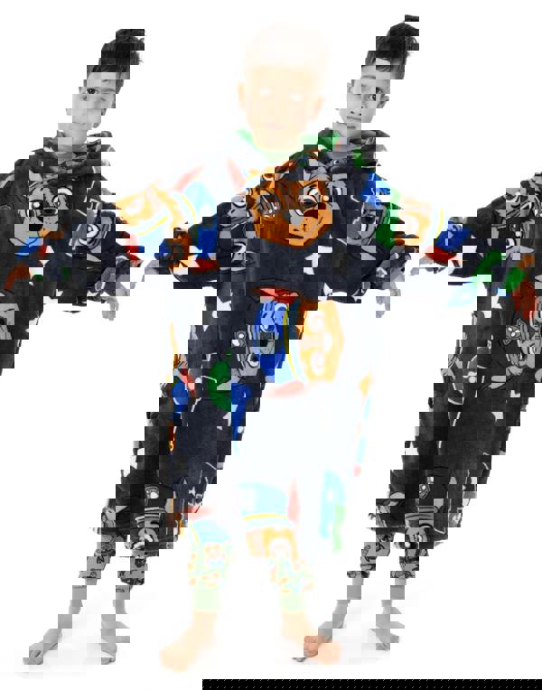 Paw Patrol Boys Grey Chase All-Over Print Blanket Hoodie