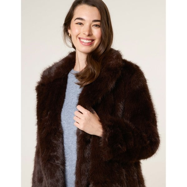 Blue Vanilla Long Fluffy Coat