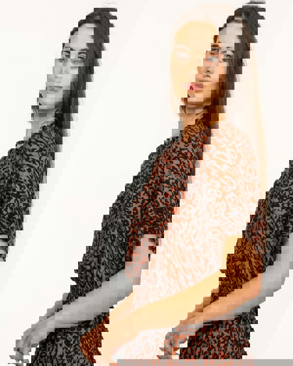 Calvin Klein Short Sleeved Printed Midi Dress