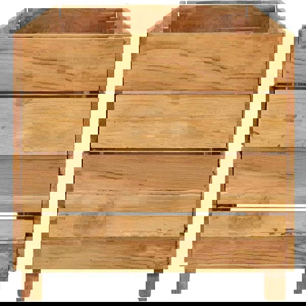 Berkfield Raised Bed 150x40x38 cm Solid Wood Teak and Steel