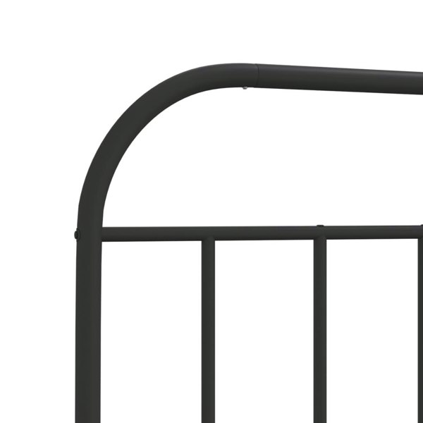 Berkfield Metal Headboard Black 140 cm