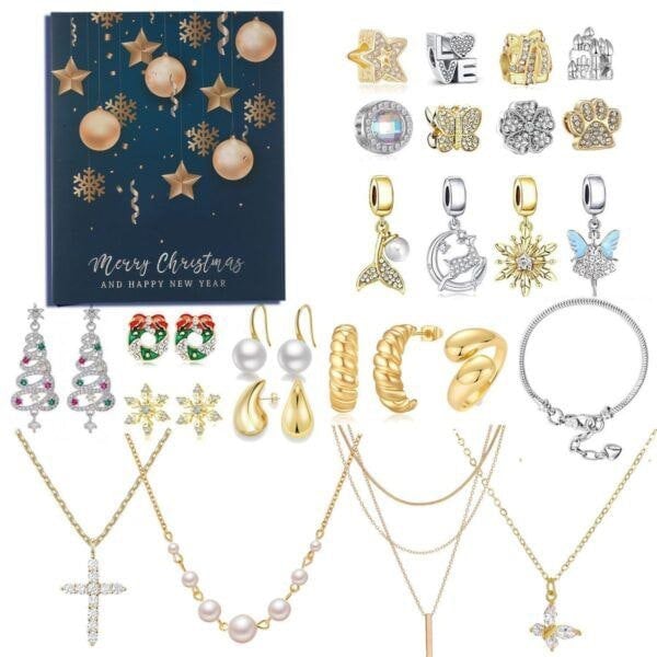 Leaper Christmas Golden Jewelry DIY Advent Calendar