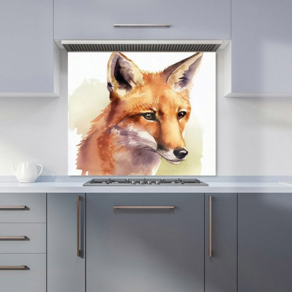 Warren Reed - Designer Fox Watercolour Kitchen Splashback