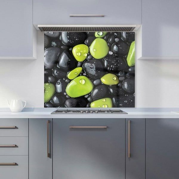 Warren Reed - Designer Lime and Charcoal Pebble Harmony Kitchen Splashback
