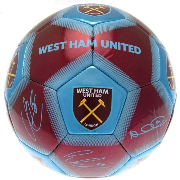 West Ham United FC Signature Football - Claret Red/Sky Blue