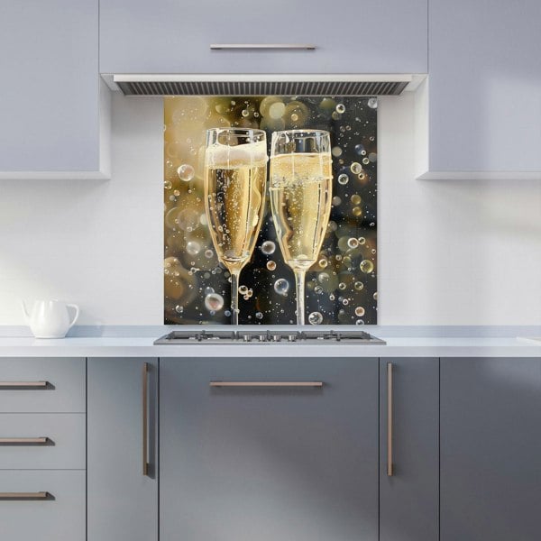 Warren Reed - Designer Splashart Bubbly Champagne Flues Kitchen Splashback