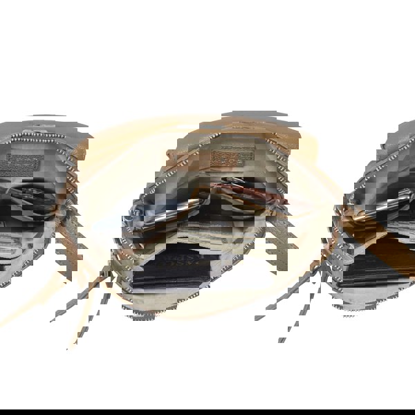 Assots London 'JEAN' Light Tan Real Soft Pebble Grain Leather Crossbody Bag