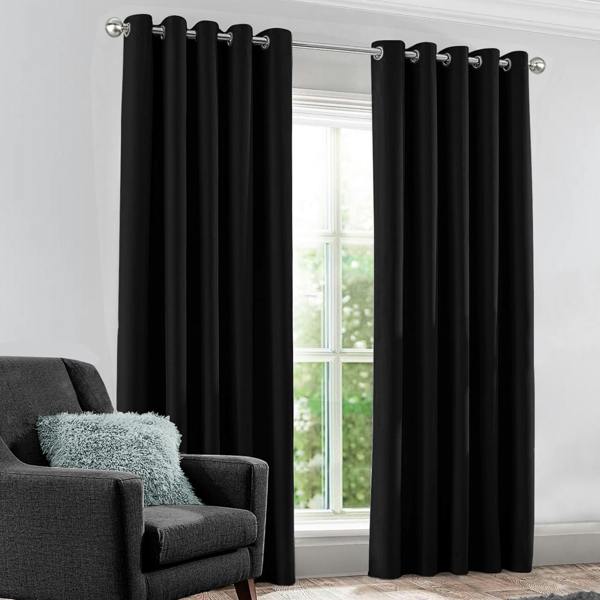Velosso Elegant Ring Top Blackout Curtains, Light Blocking Thermal Drapes, High-Quality, Machine Washable - 168cm x 229cm