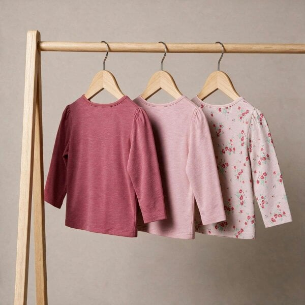 Mini Cuddles Floral-Print Tops (Multicolor), 3 Pack