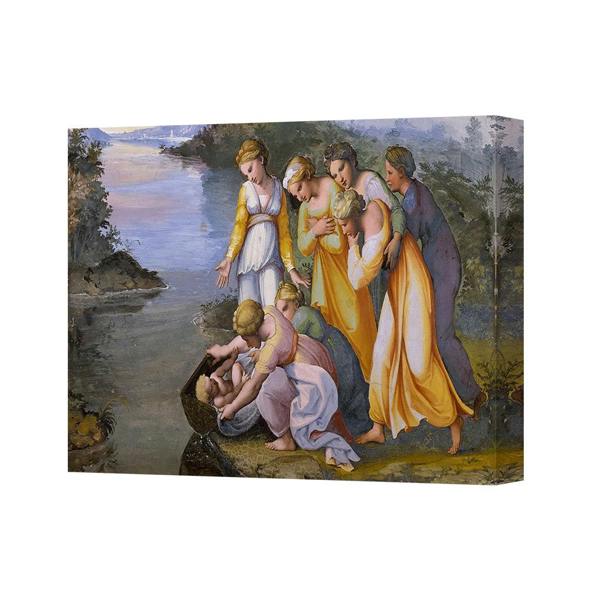 Benjamin Tate Design Canvas Wall Art Biblical Scene With Women And Baby By River