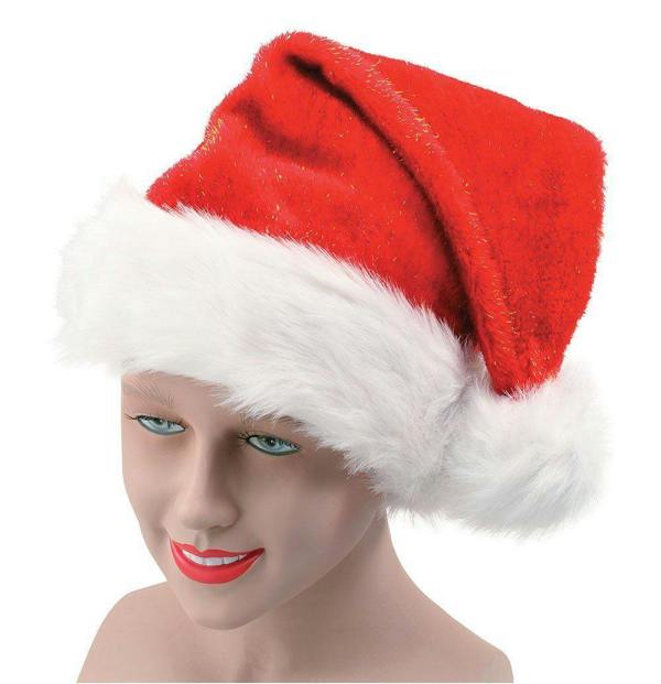 12 Pack Red Glitter Santa Hats with White Trim for Christmas Parties and Festive Dress Up image 4