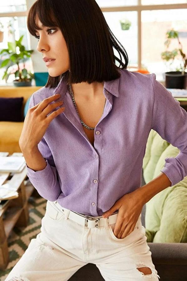 Hoxton Gal Fine Ribbed Corduroy Shirt