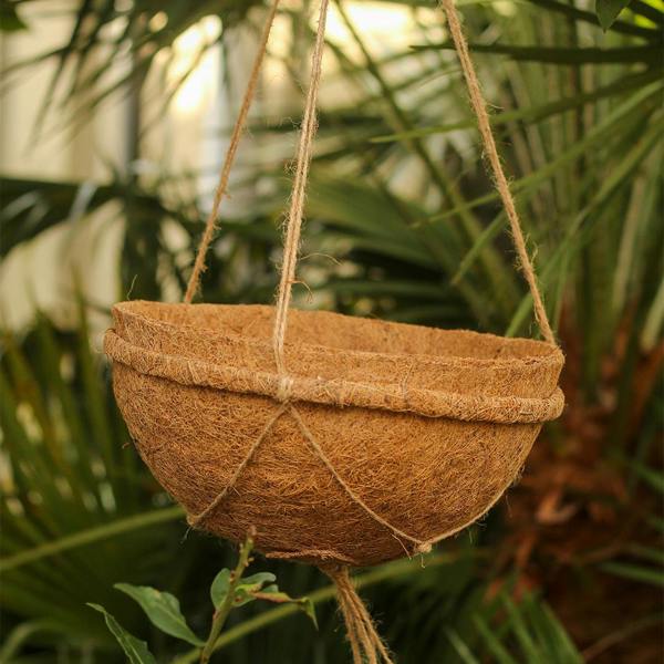 CoirProducts Hanging Baskets | Premium Biodegradable Coconut Fibre Baskets for Flowers, Herbs & Container Plants